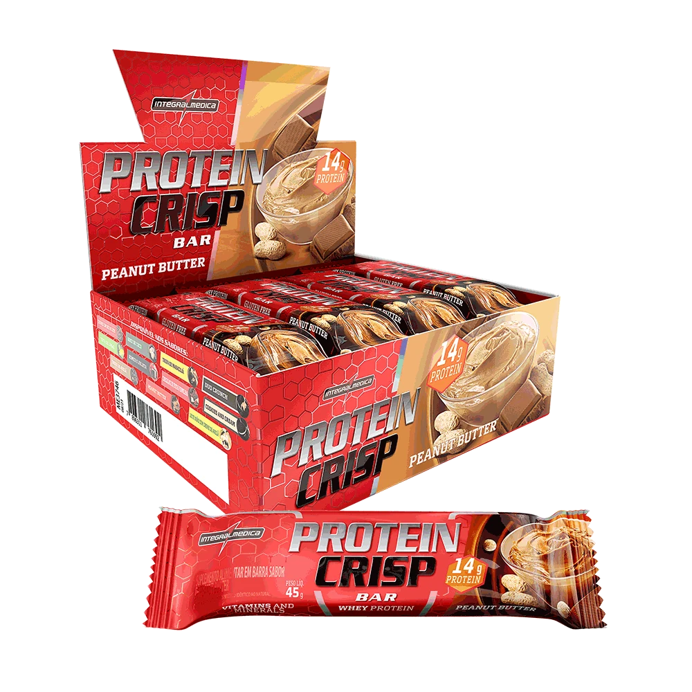Protein Crisp Bar Integralmédica Peanut Butter / Caixa 12 Unidades