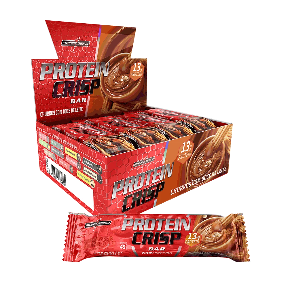 Protein Crisp Bar Integralmédica Churros com Doce de Leite / Caixa 12 Unidades