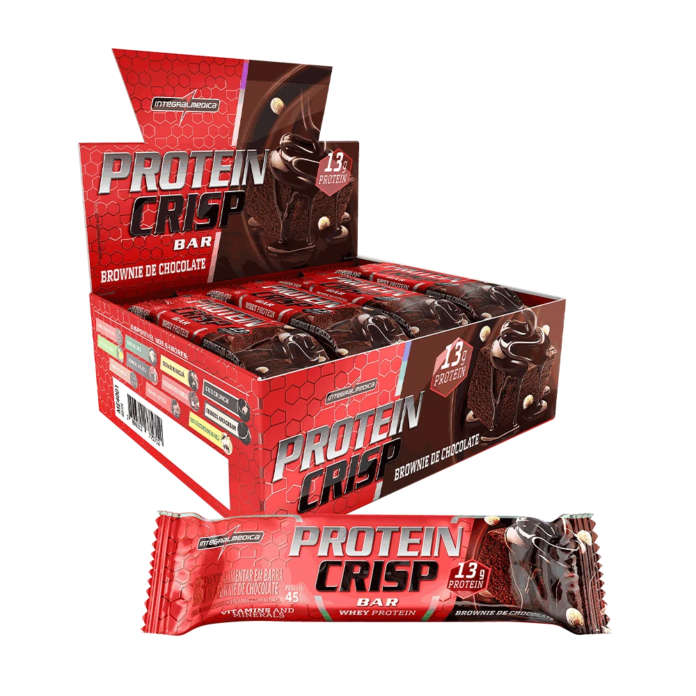Protein Crisp Bar Integralmédica Brownie de Chocolate / Caixa 12 Unidades