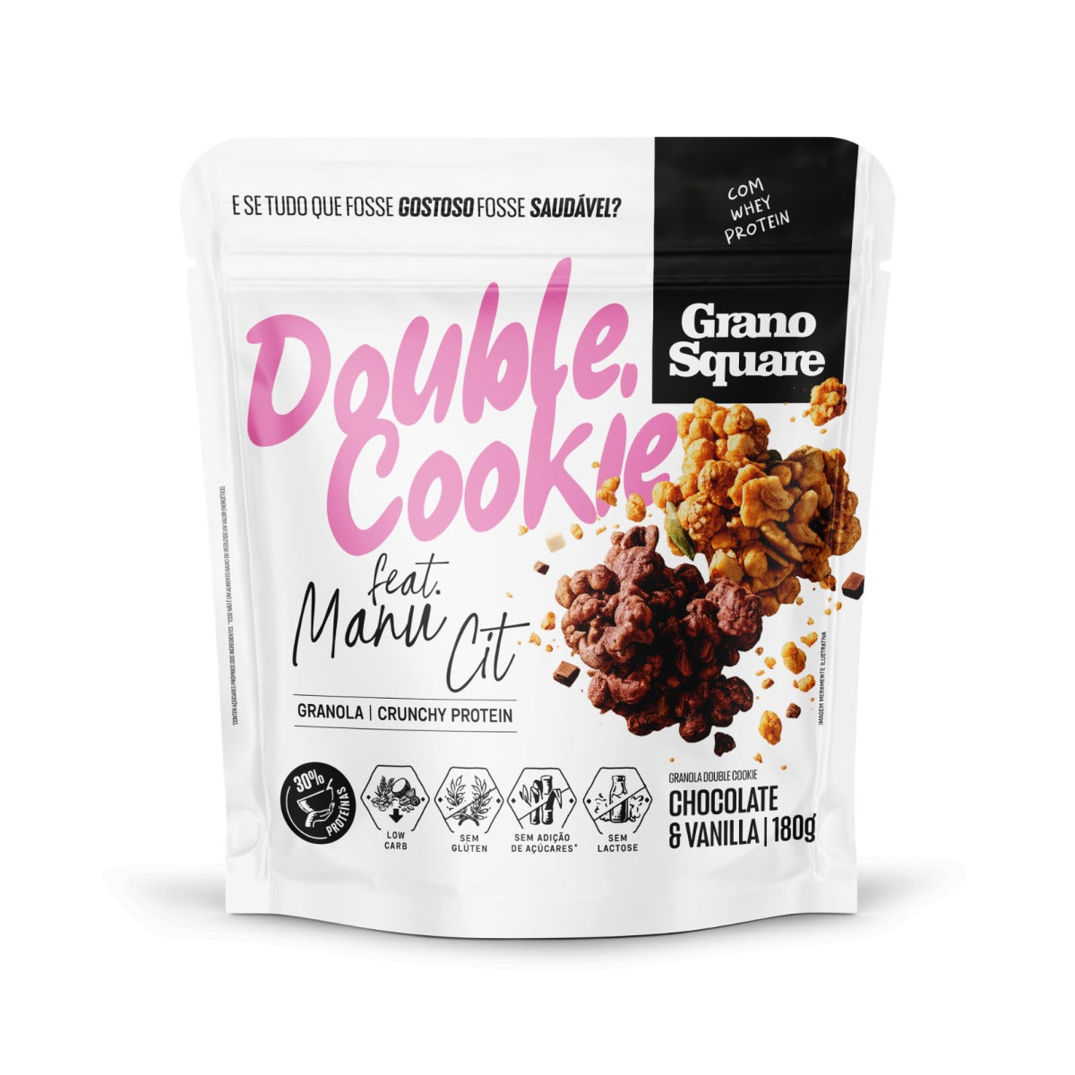 Granola Double Cookie Chocolate e Vanilla 180 g