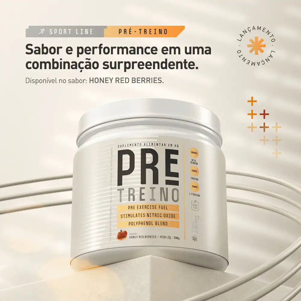 Pré-treino Sport Line Honey Red Berries — foto oficial TRUE