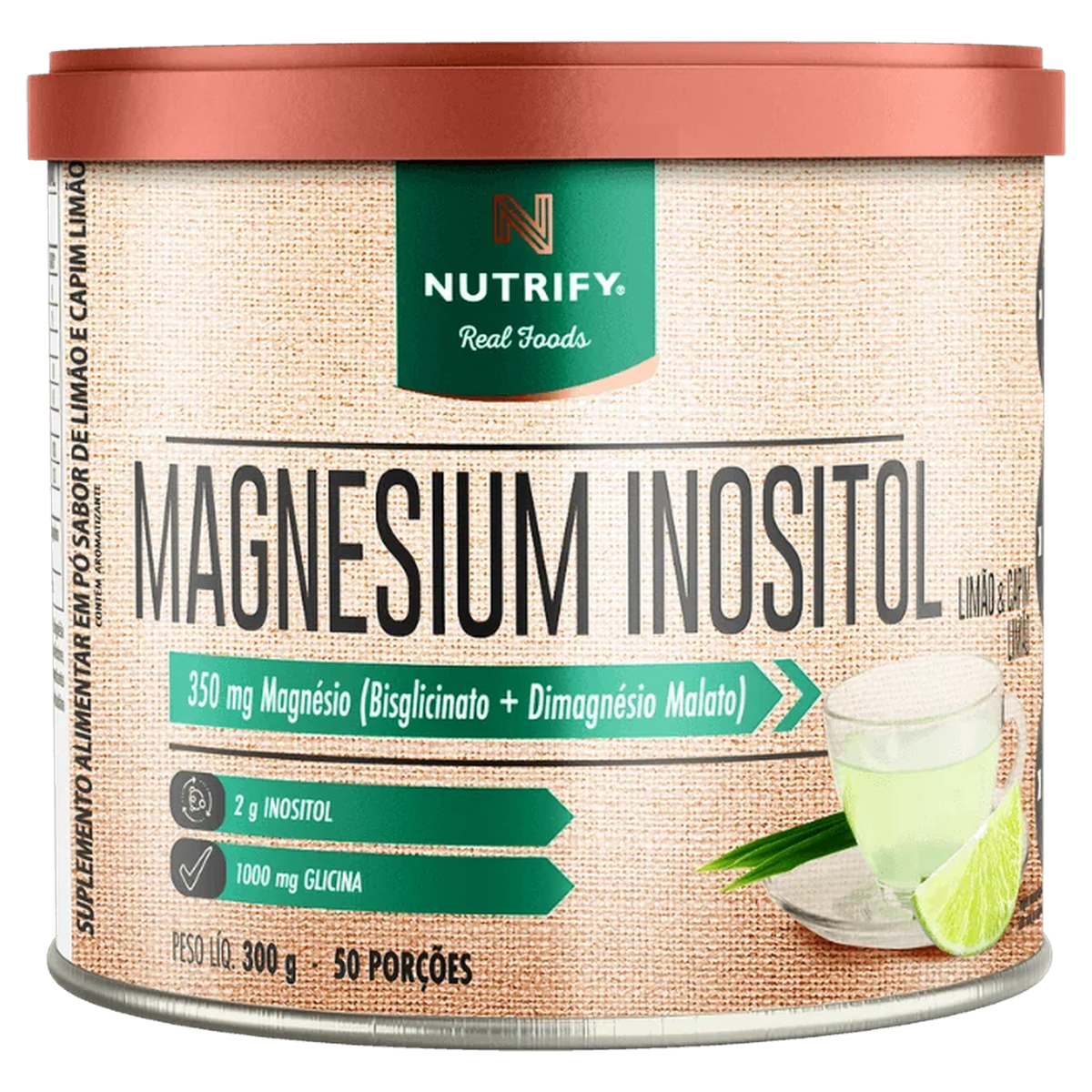 Magnesium Inositol Nutrify Limão e Capim Limão