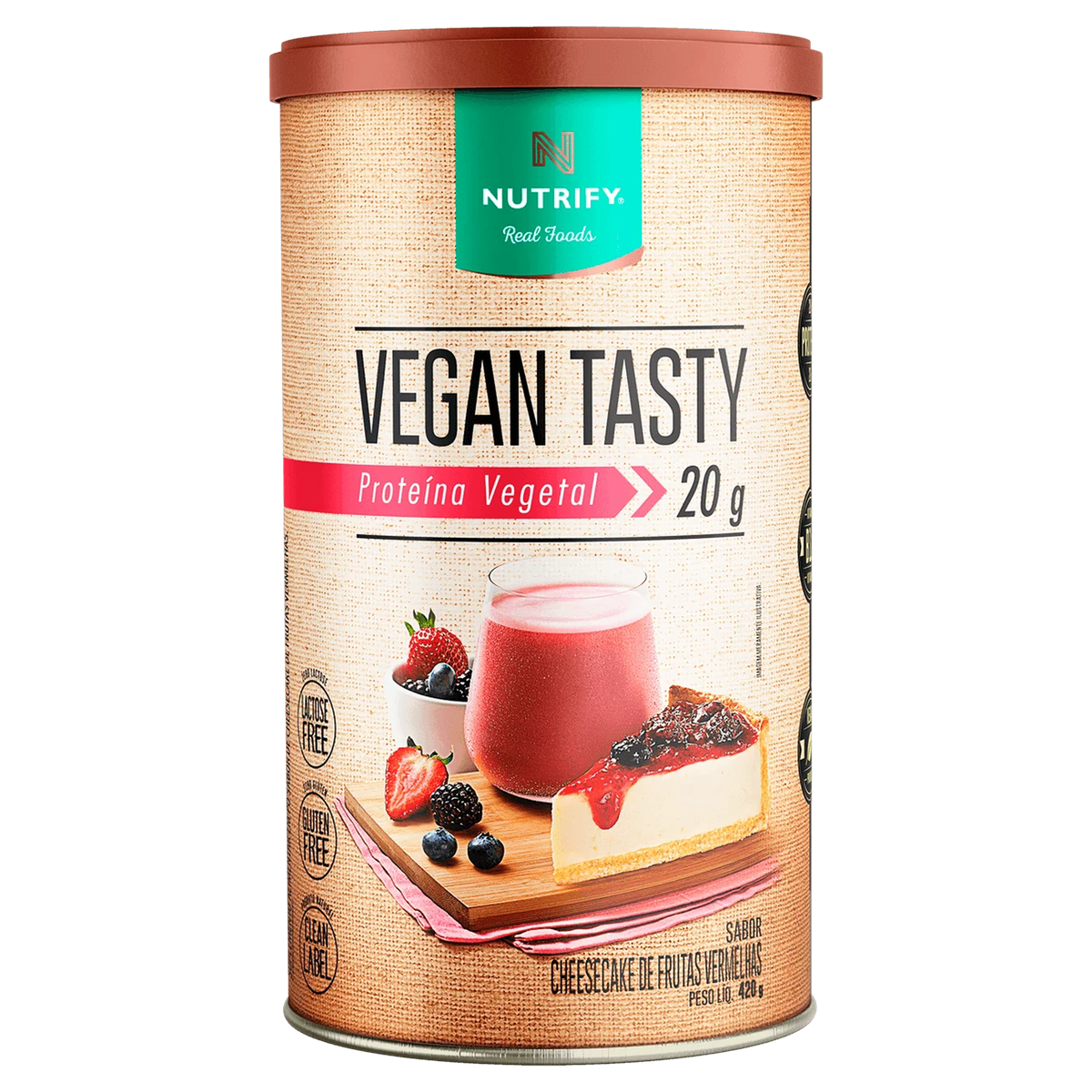 Vegan Tasty Nutrify Cheesecake de Frutas Vermelhas