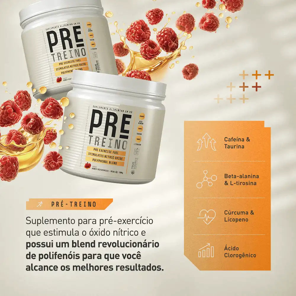 Pré-treino Sport Line Honey Red Berries — foto oficial TRUE