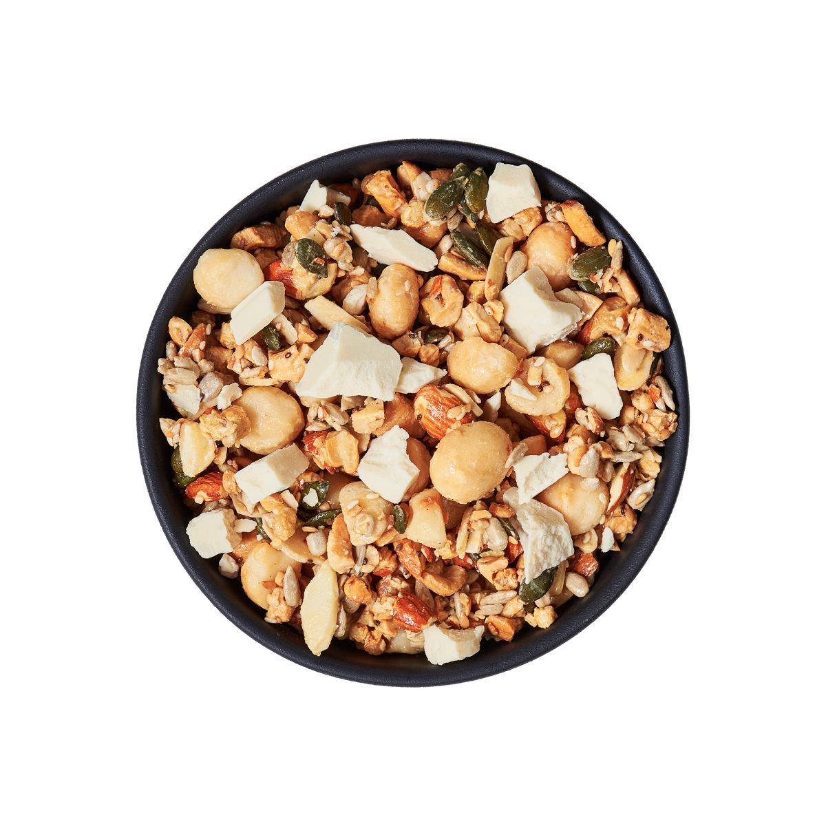 Granola KETO Macadâmia com Chocolate Branco 200 g