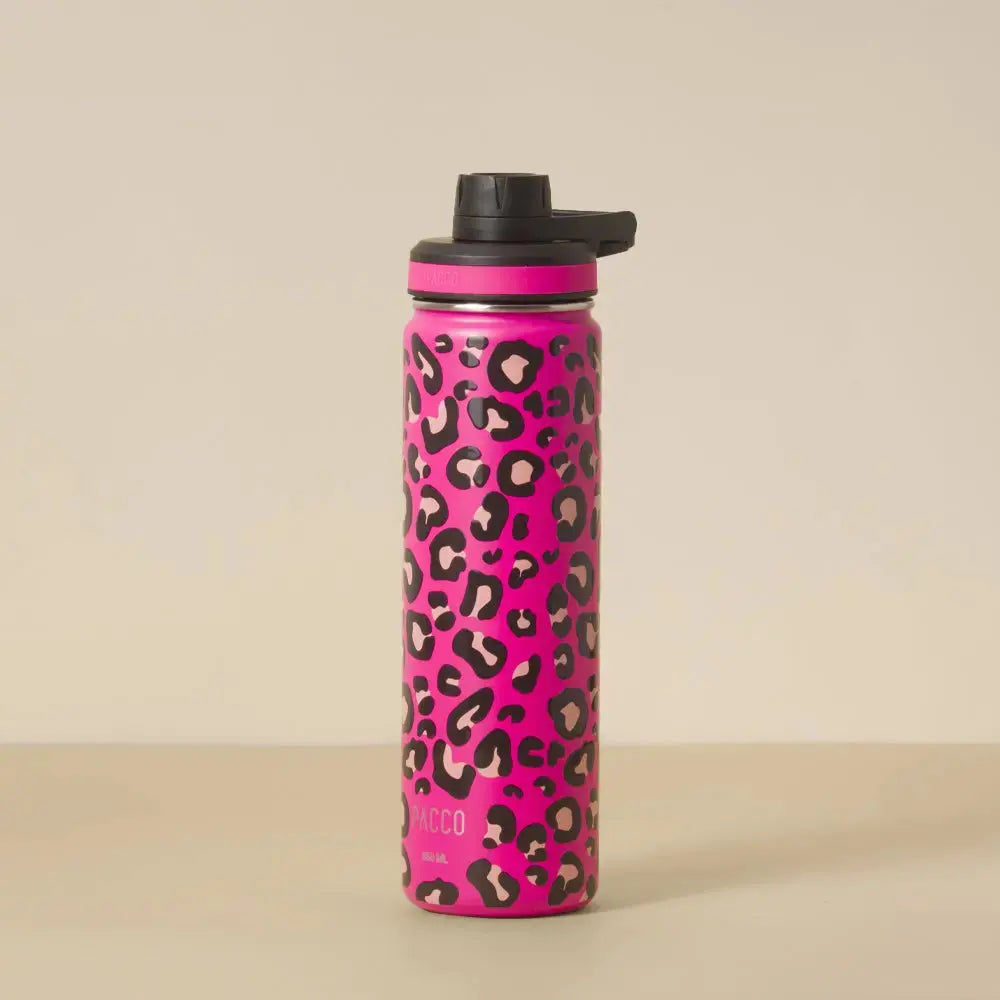 Garrafa Térmica Pacco Hydra V2 650 ml cor Leopard Pink