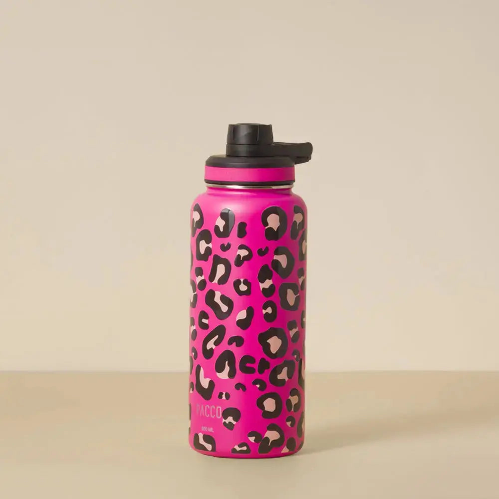 Garrafa Térmica Pacco Hydra V2 950 ml cor Leopard Pink