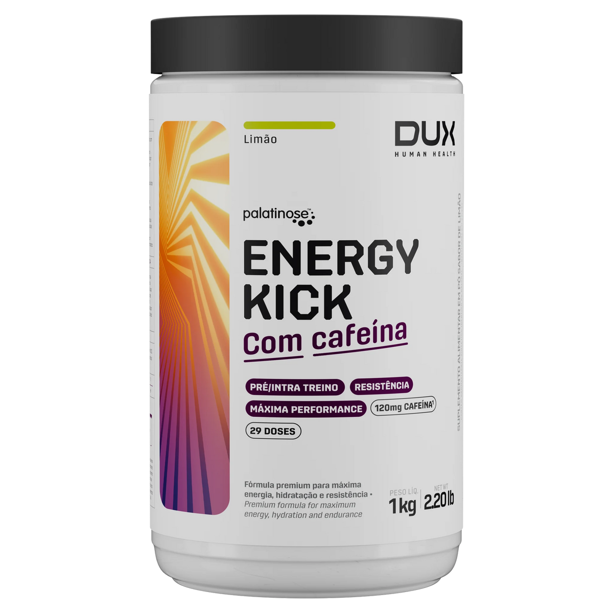 Energy Kick Cafeína DUX — Limão 1kg