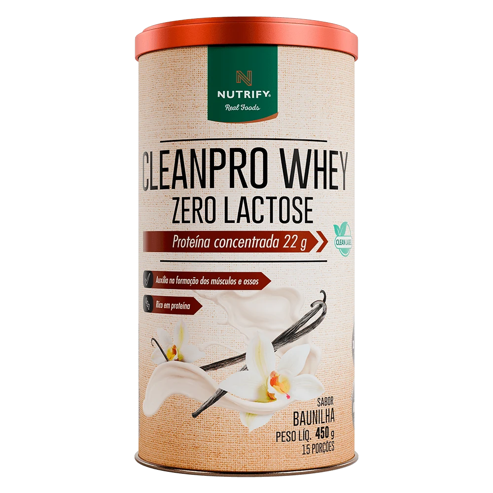 CleanPro Whey Zero Lactose Nutrify Baunilha