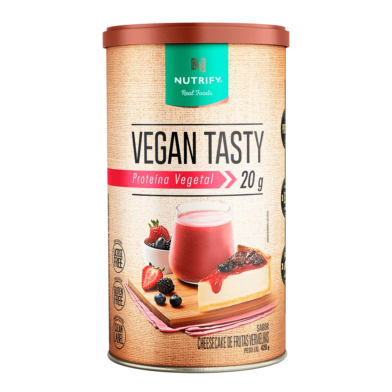 Vegan Tasty Nutrify Cheesecake de Frutas Vermelhas