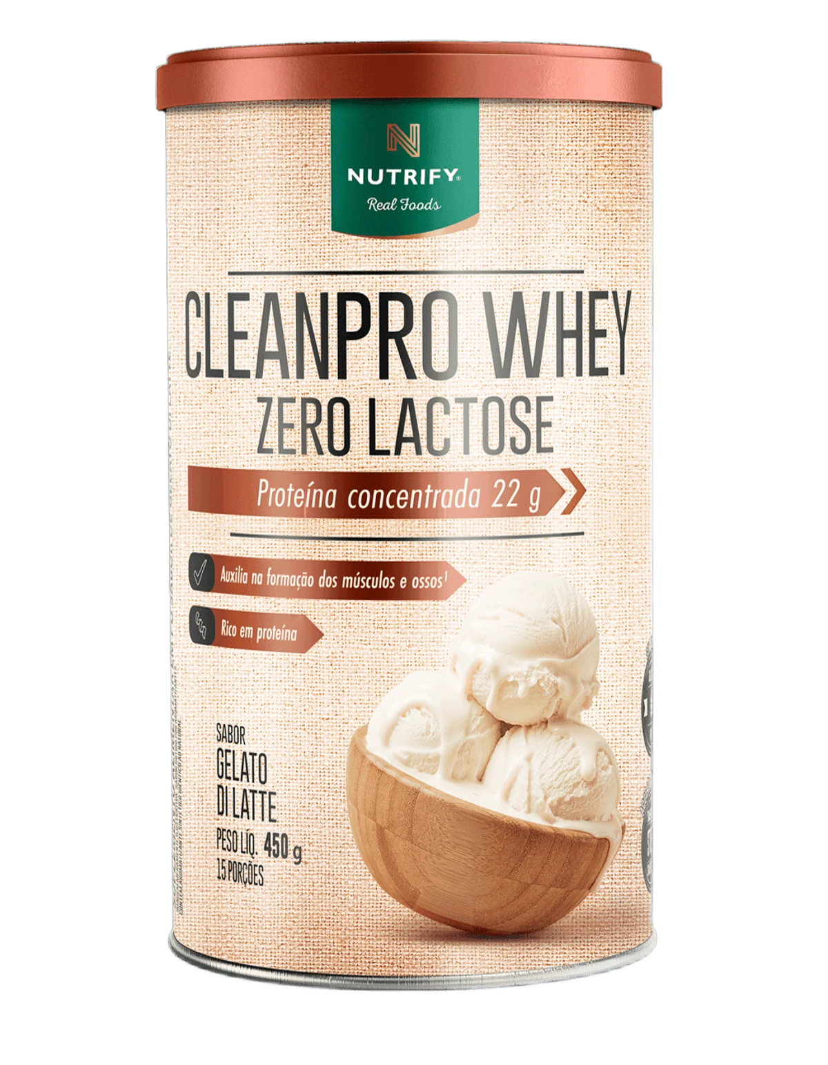 CleanPro Whey Zero Lactose Nutrify Gelato di Latte