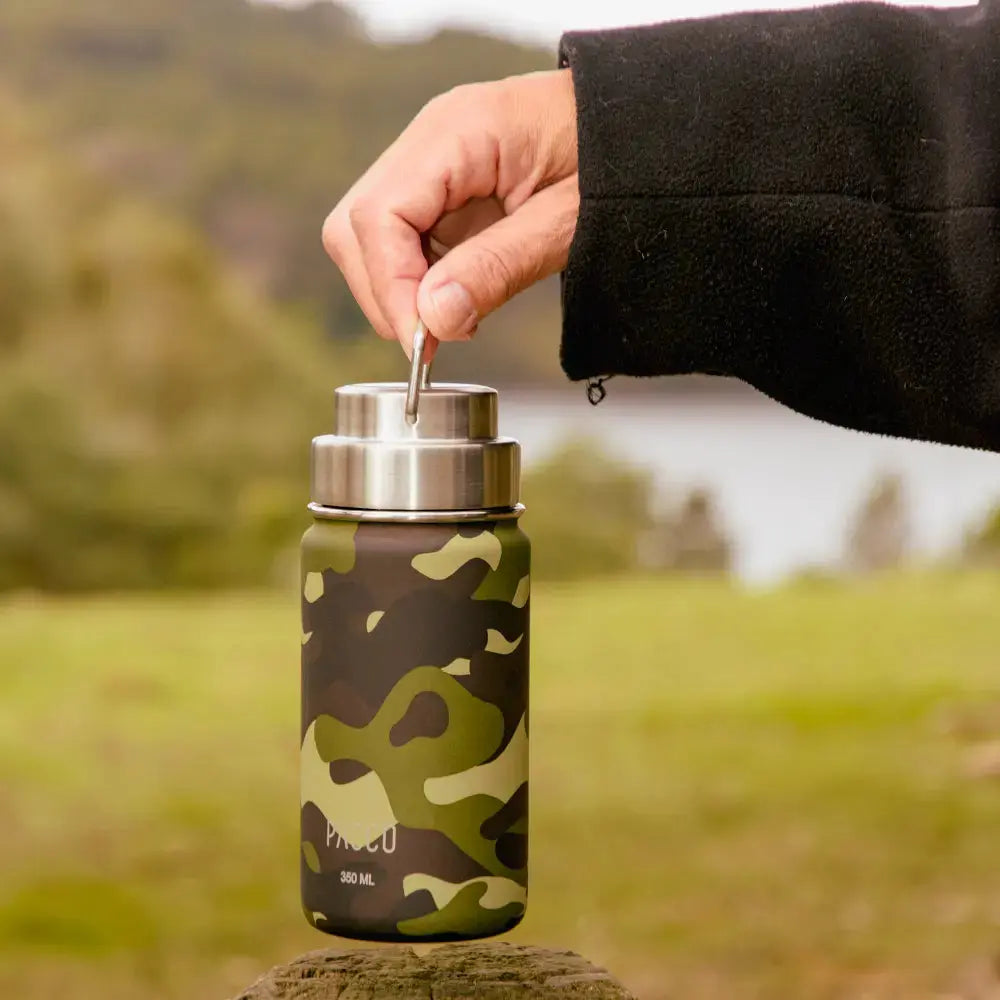 Garrafa Térmica Pacco Hydra V2 350 ml cor Camuflada Militar