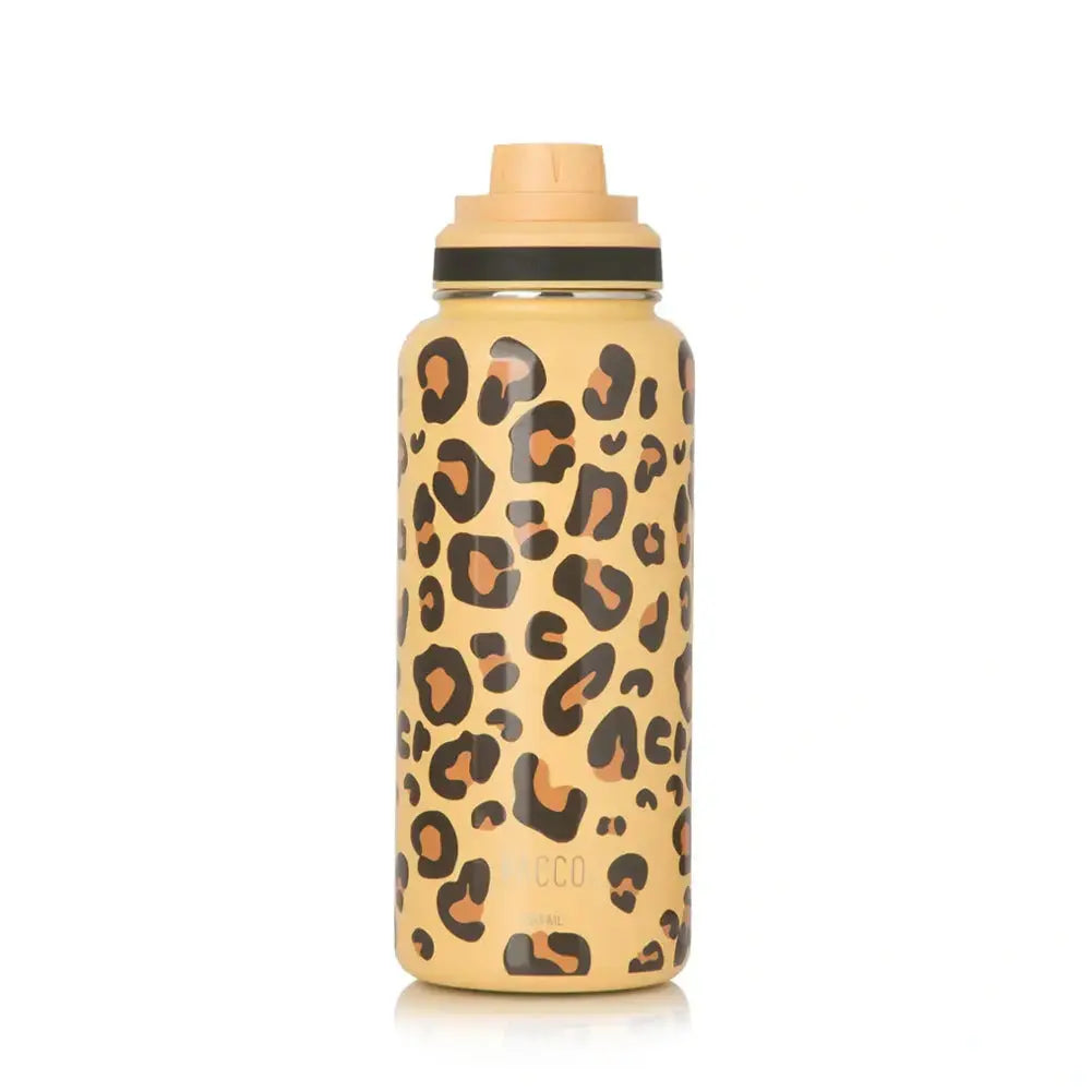 Garrafa Térmica Pacco Hydra V2 500 ml cor Leopard Amarelo