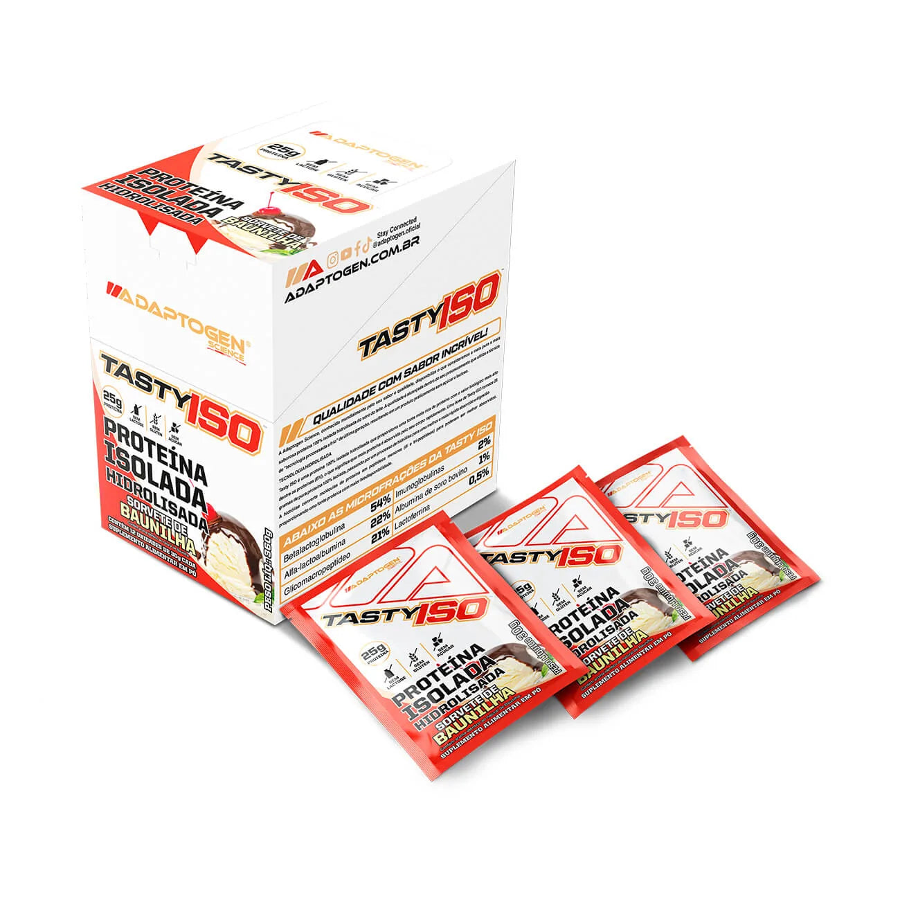 Tasty Iso Sachês Adaptogen Baunilha