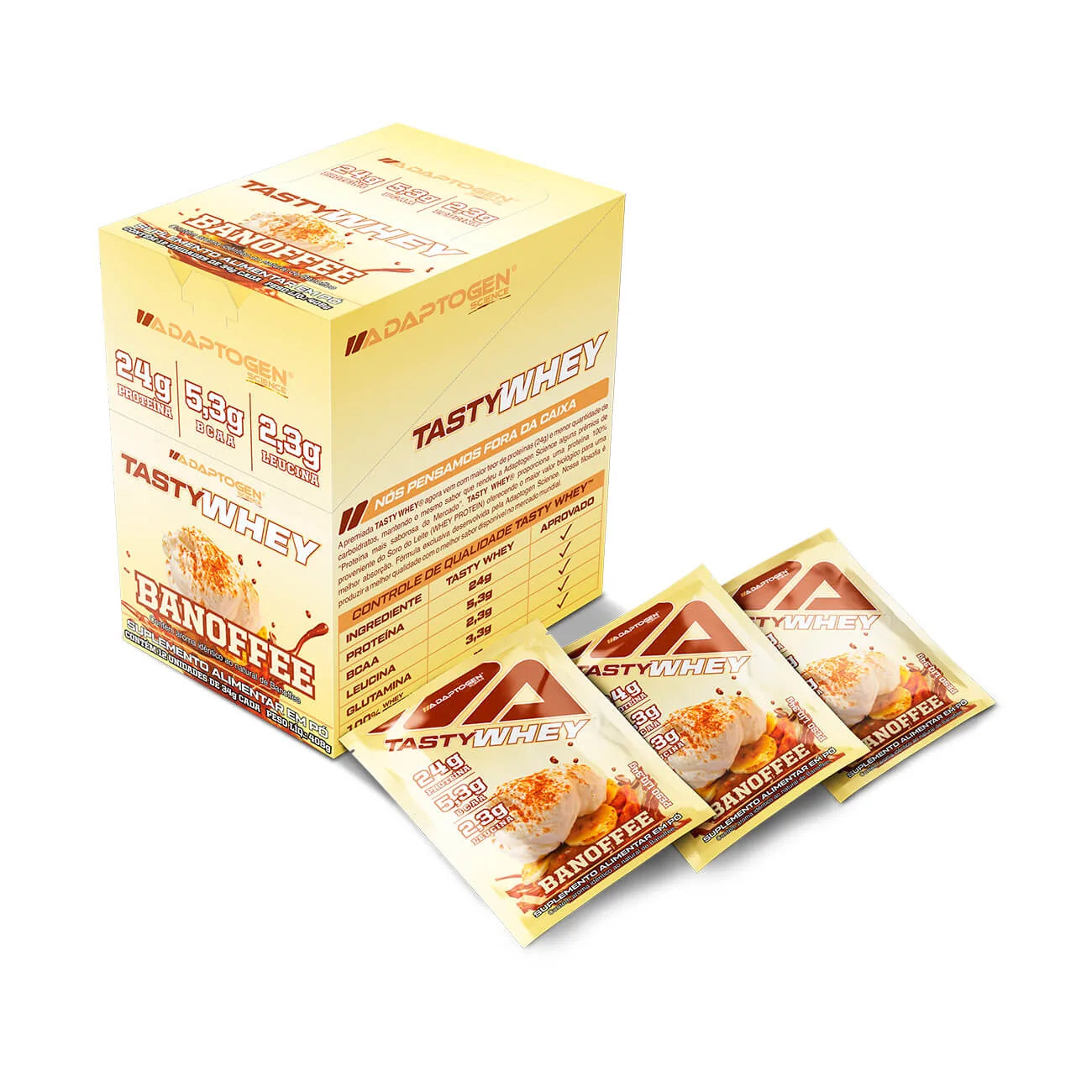Tasty Whey 3W Gourmet Sachês Adaptogen Banoffee