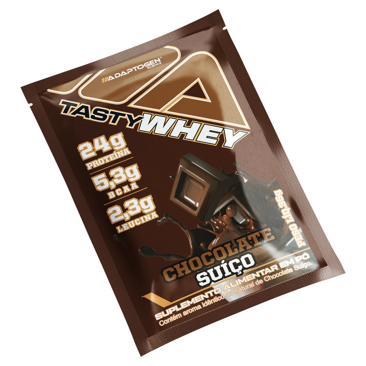 Tasty Whey 3W Gourmet Sachês Adaptogen Chocolate Suíço