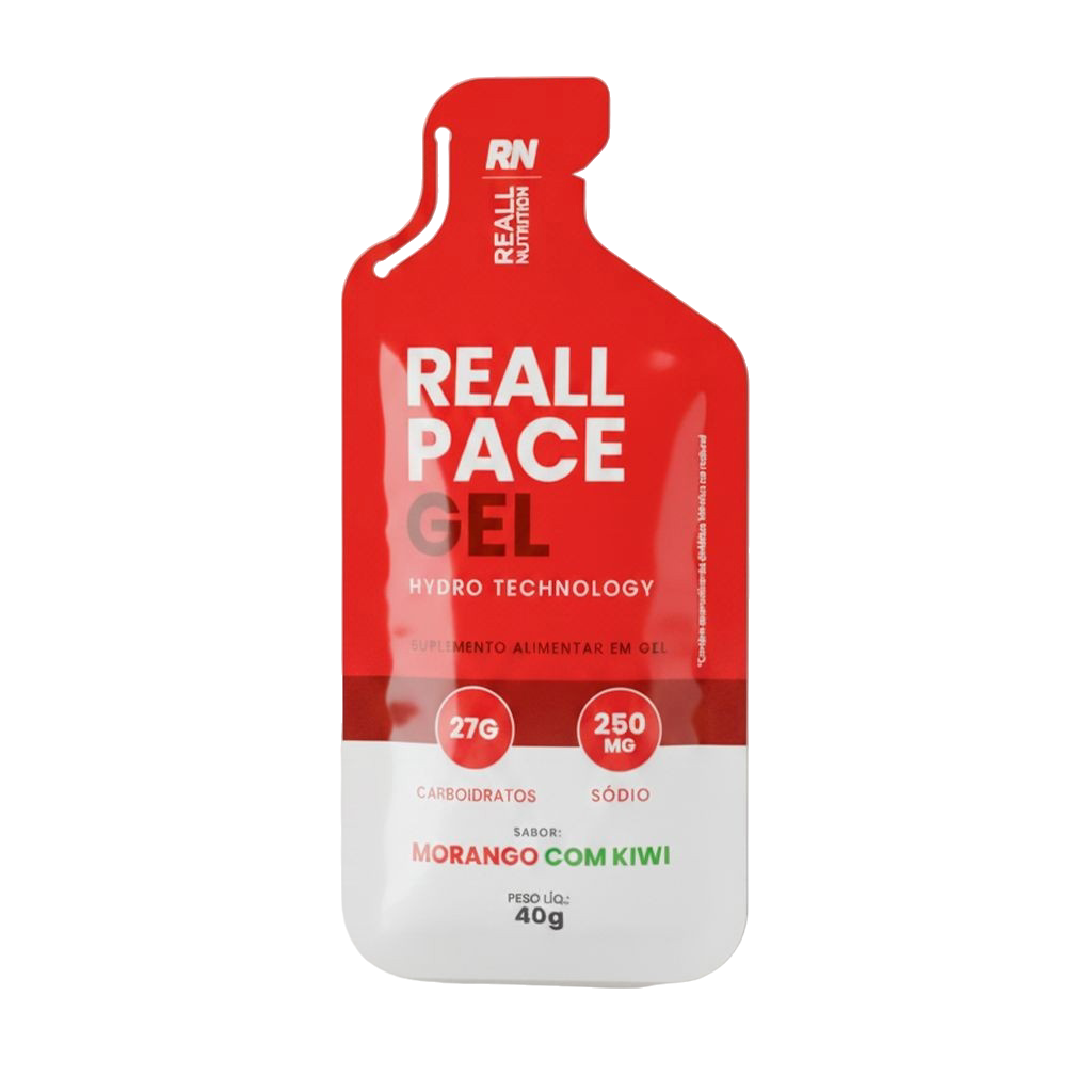 Sachê de Reall Pace Gel sabor Morango com Kiwi, frente