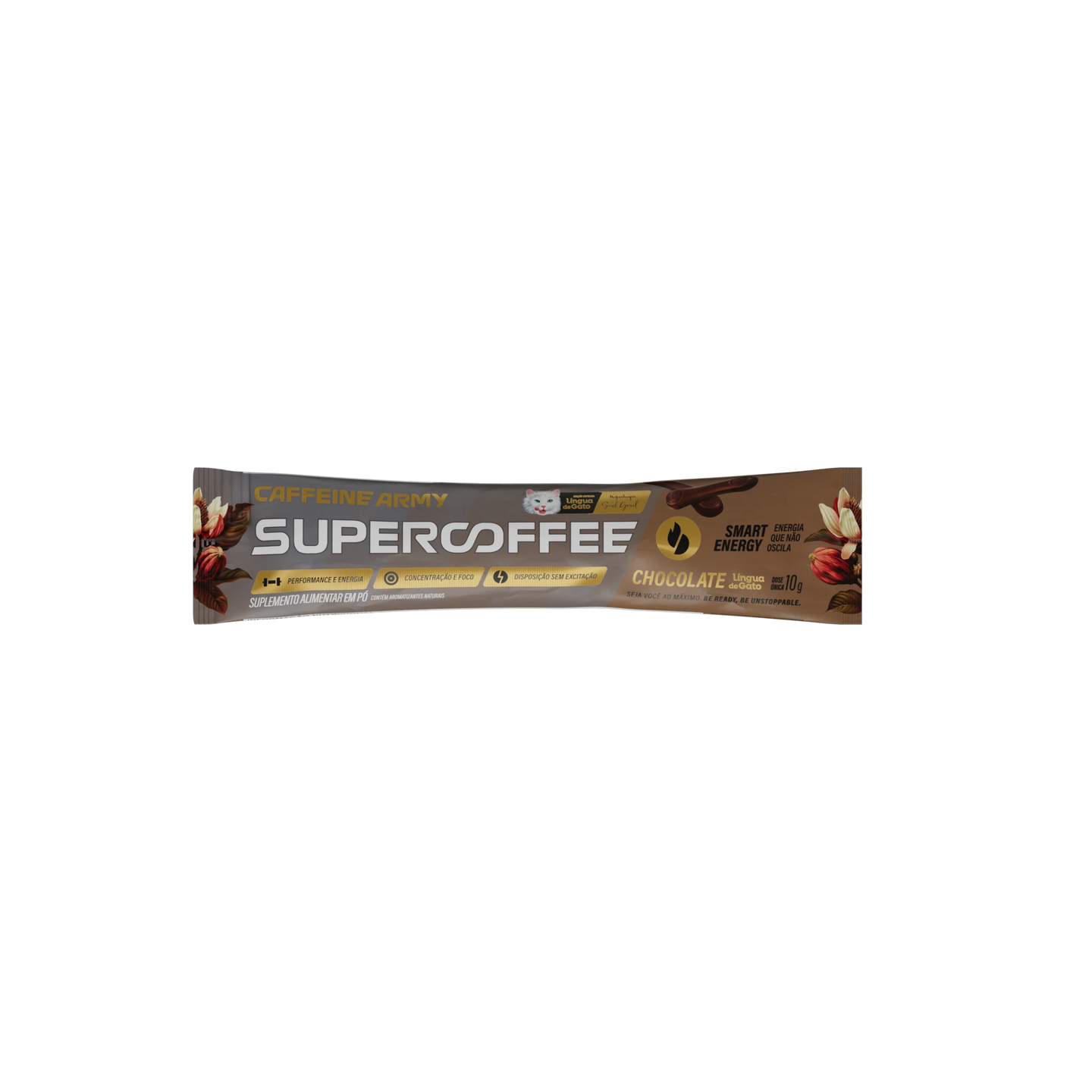 SuperCoffee Stick Caffeine Army — Chocolate Língua de Gato