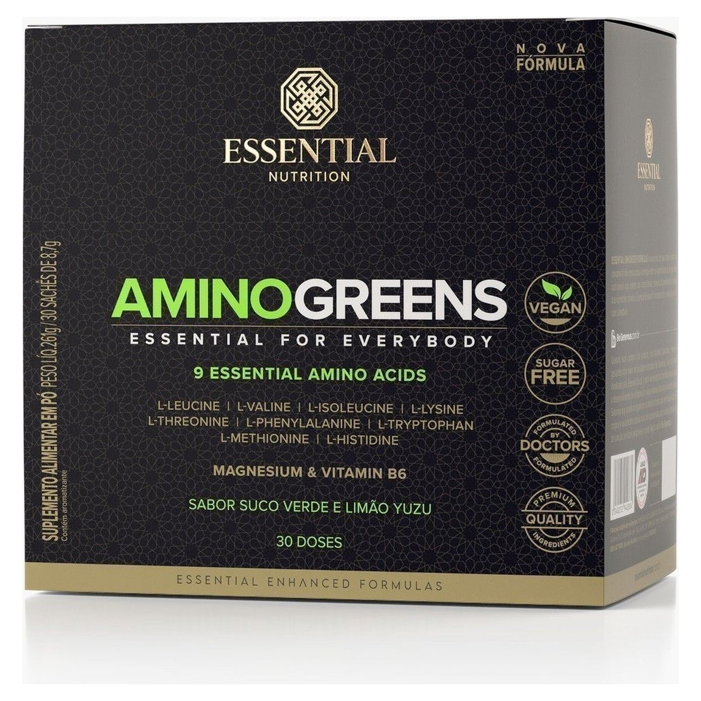 Amino Greens Suco Verde e Limão Box 30 Sachês