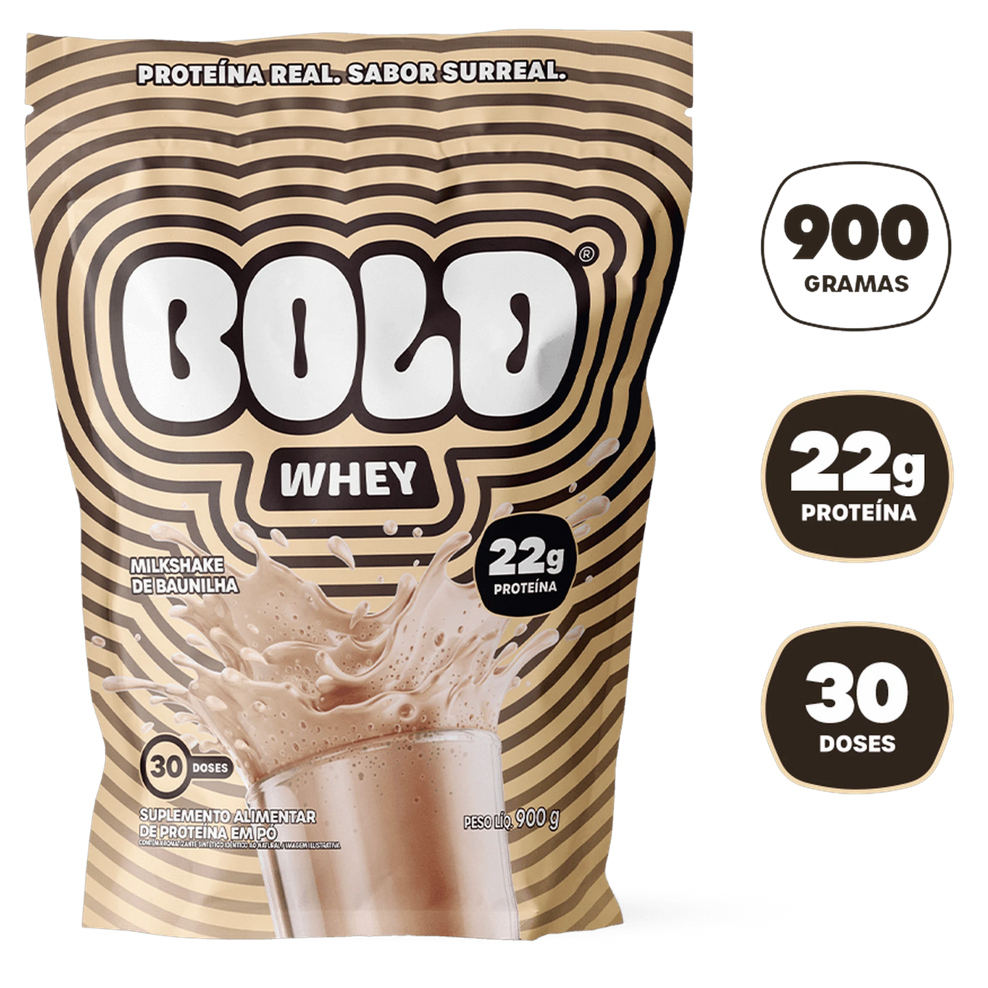 Bold Whey 900g — Milkshake de Baunilha