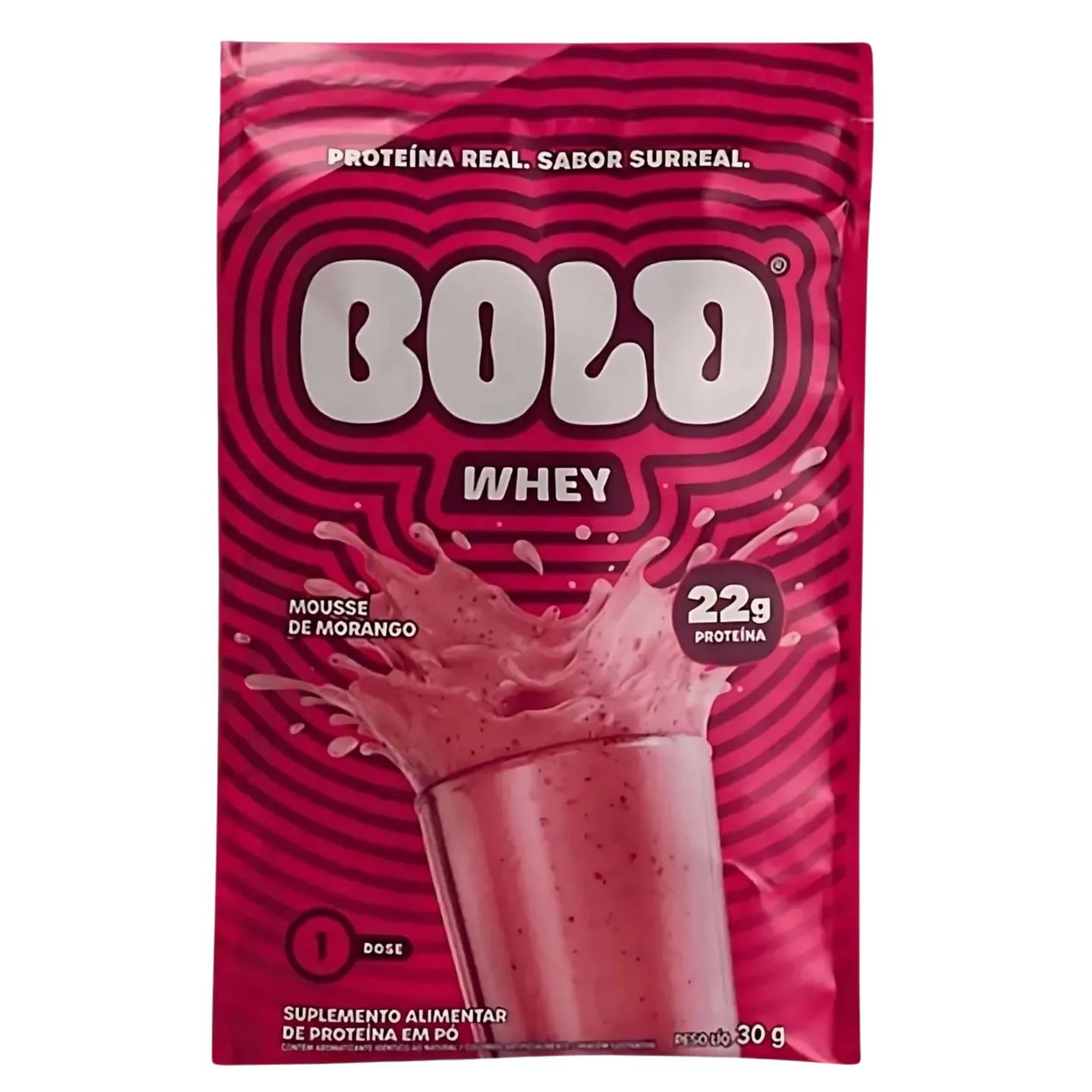 Bold Whey Sachê 30 g — Mousse de Morango