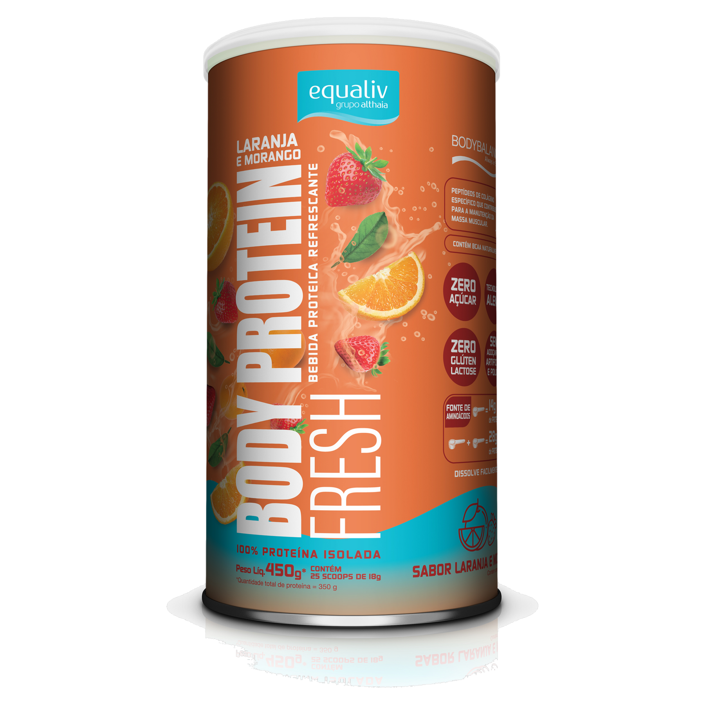 Body Protein Fresh Laranja e Morango 450g — estúdio