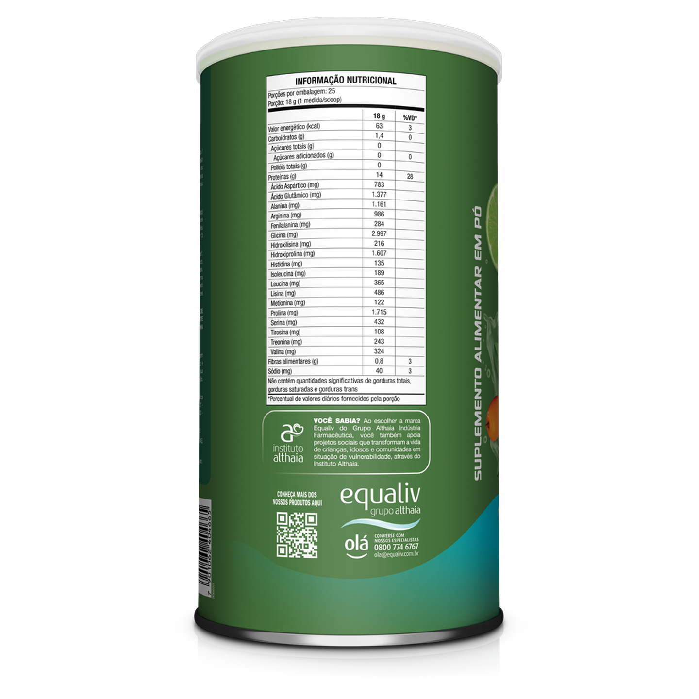 Body Protein Fresh Limão e Seriguela 450g — verso