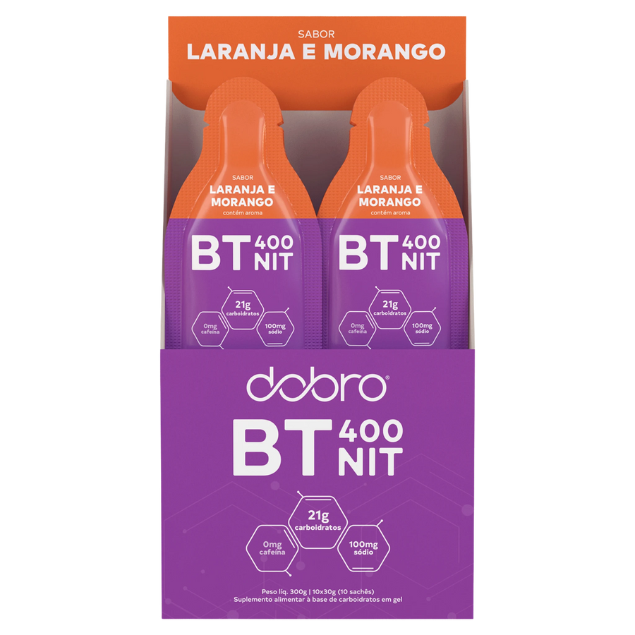 BT 400 Nitrato Gel DOBRO — sabor Laranja e Morango