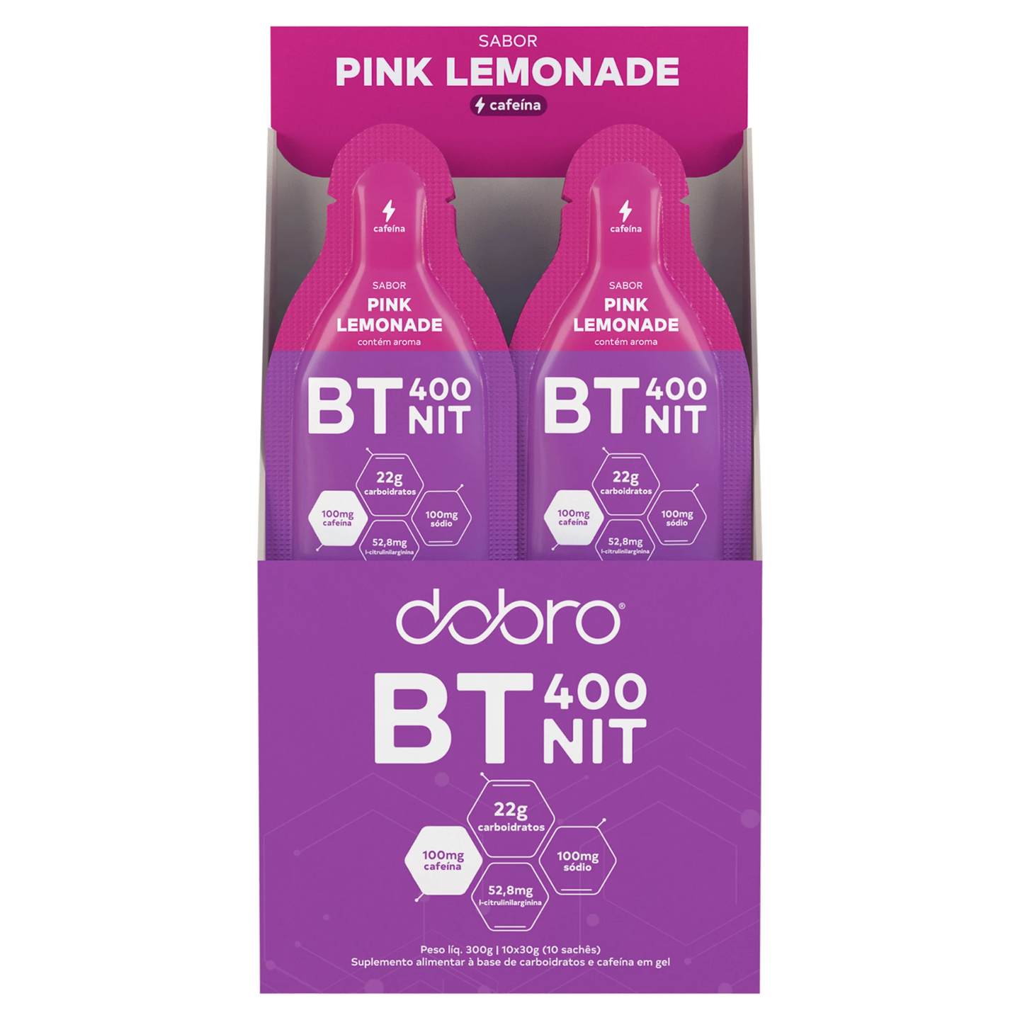 BT 400 Nitrato Gel DOBRO — sabor Pink Lemonade com Citrulina e Cafeína