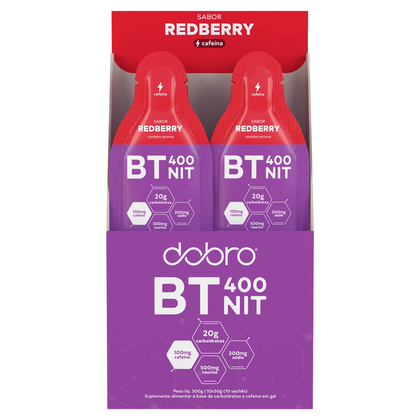 BT 400 Nitrato Gel DOBRO — sabor Redberry com Cafeína