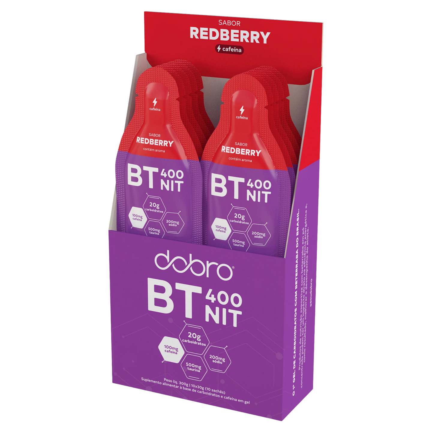 BT 400 Nitrato Gel DOBRO — sabor Redberry com Cafeína