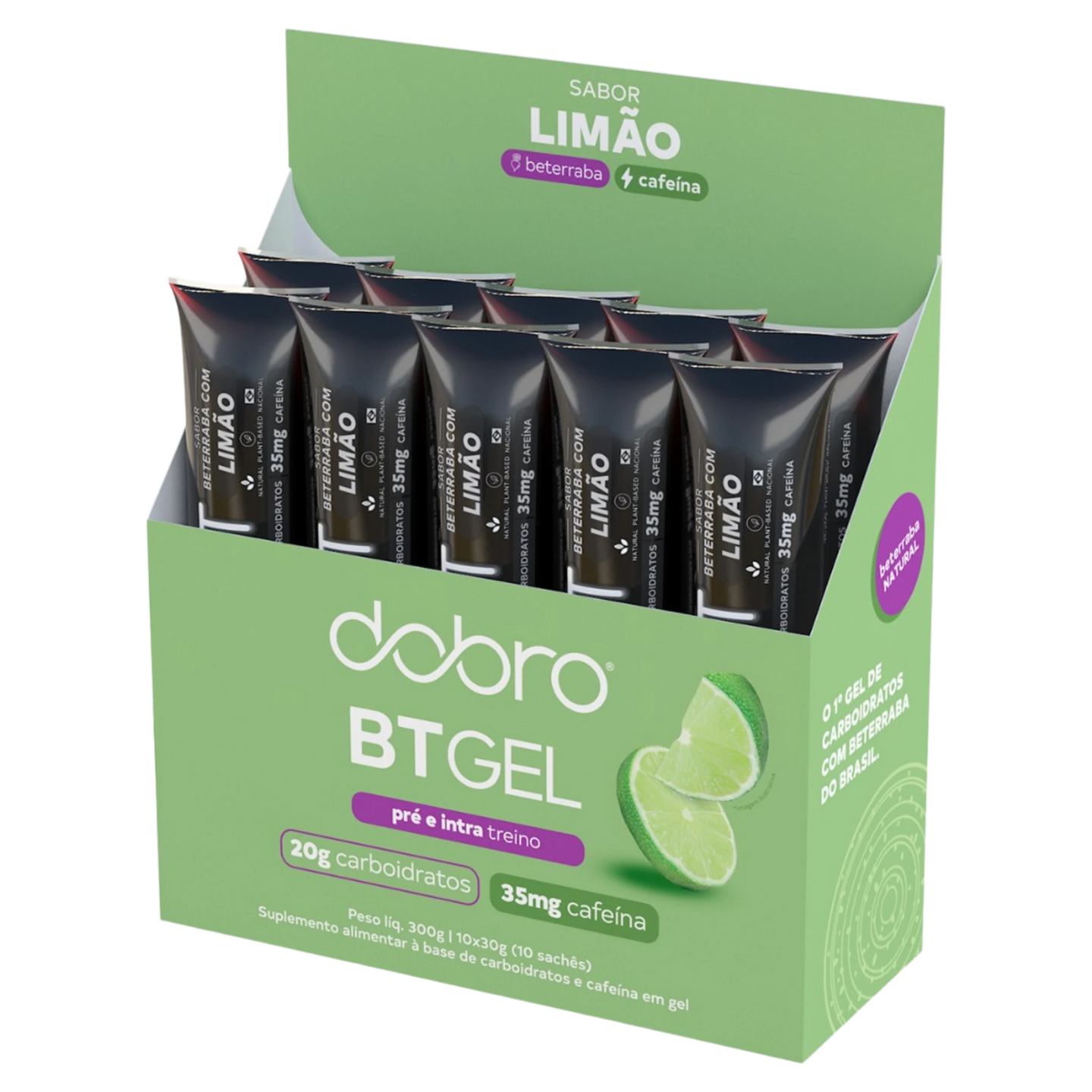 BT Gel Beterraba DOBRO — sabor Beterraba com Limão e Cafeína