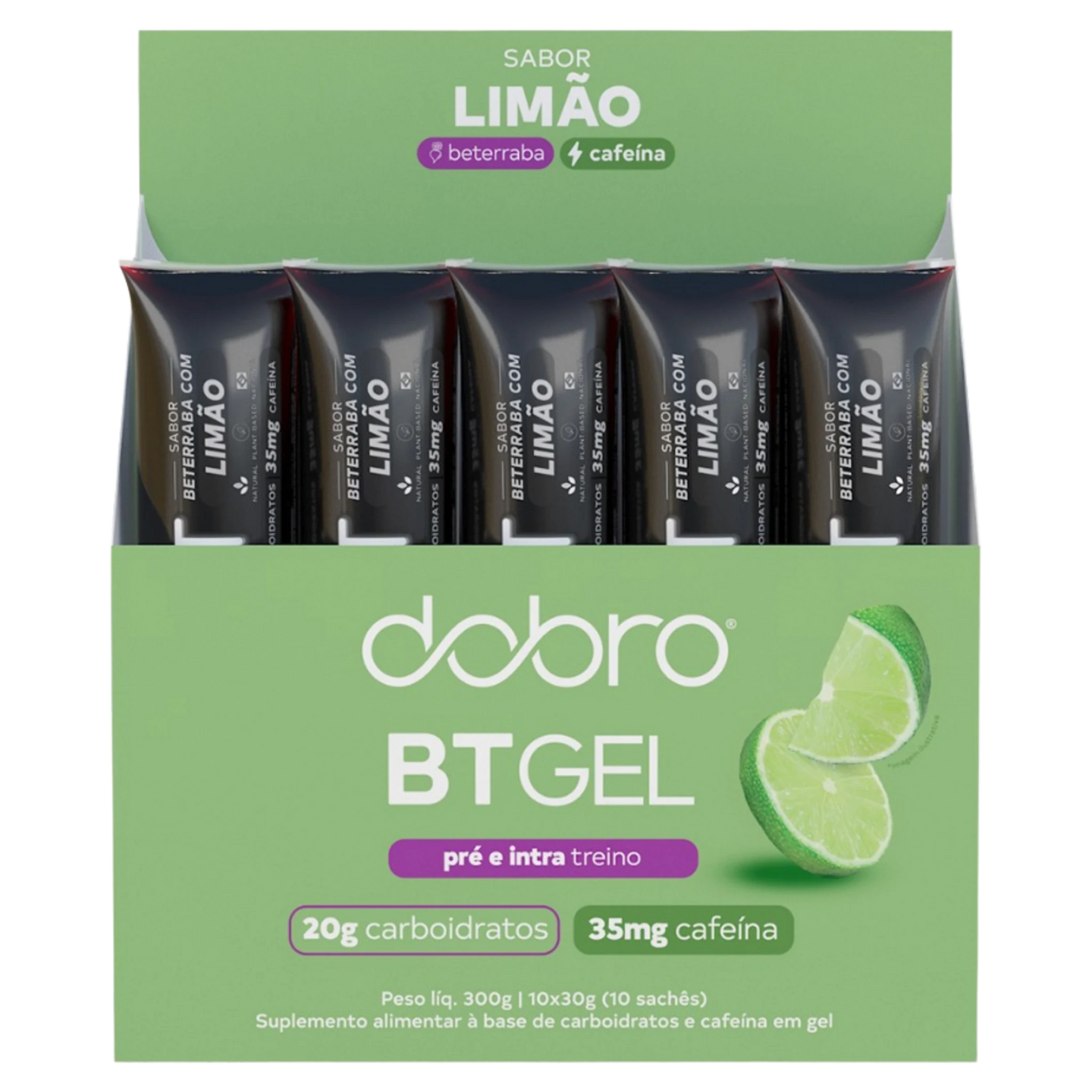 BT Gel Beterraba DOBRO — sabor Beterraba com Limão e Cafeína