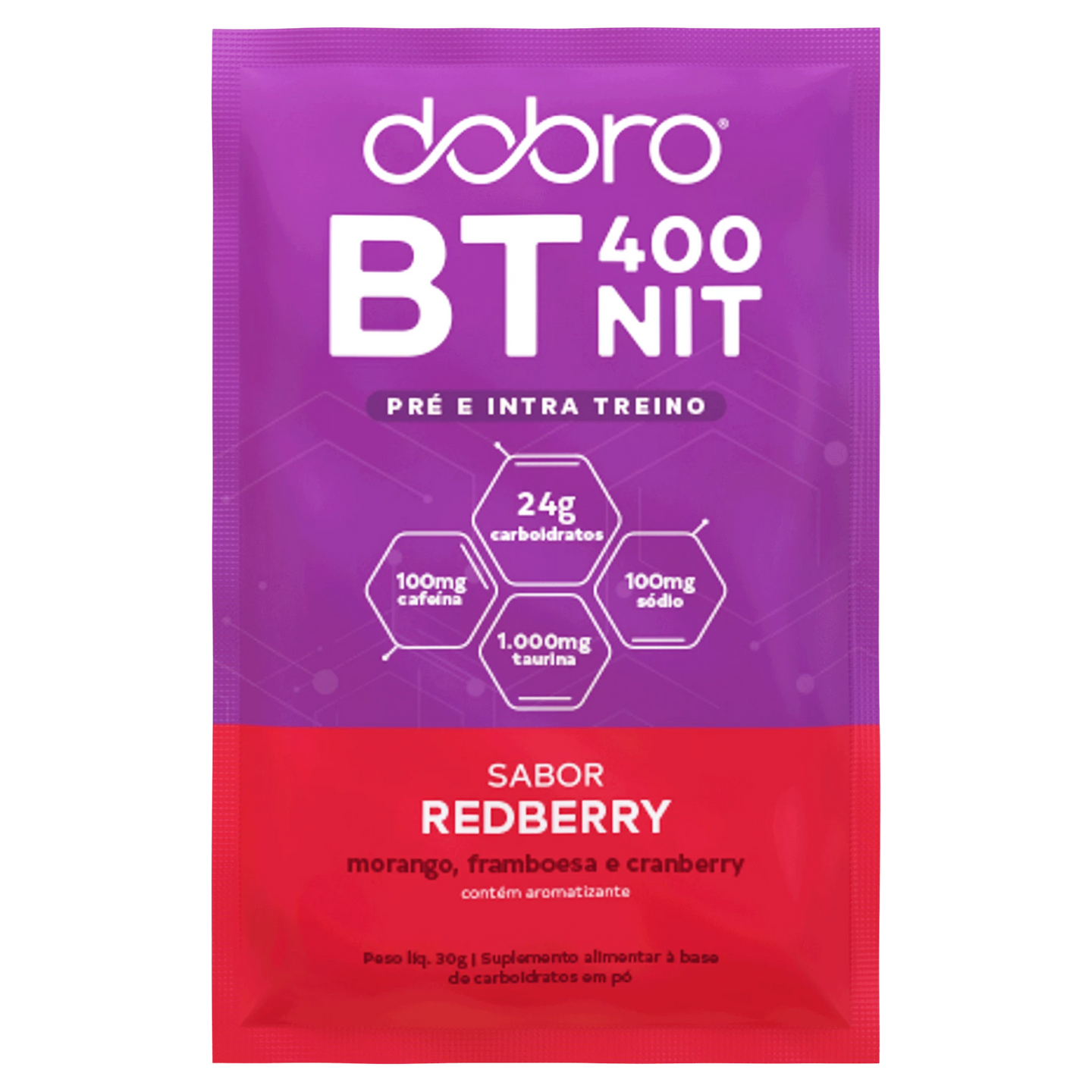BTNIT400 Redberry com Cafeína — sachê de 30 g