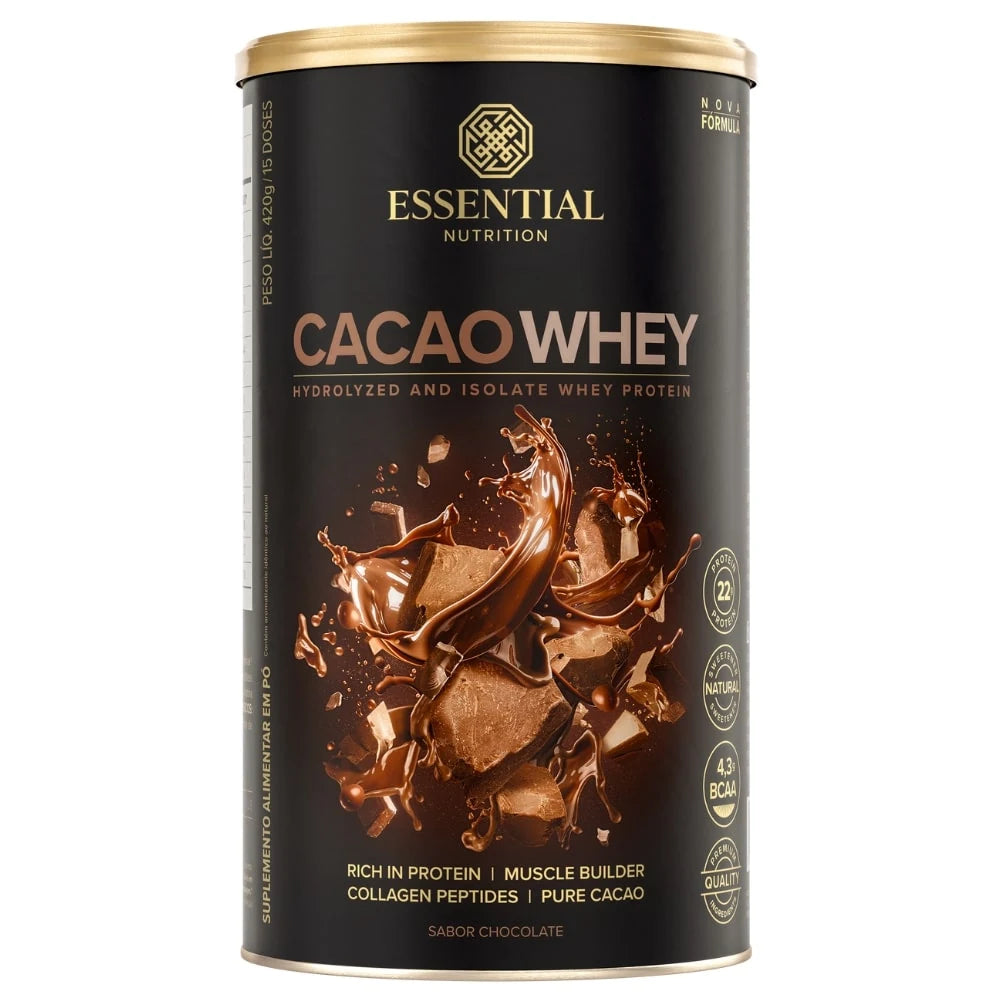 Lata de Cacao Whey Essential Nutrition