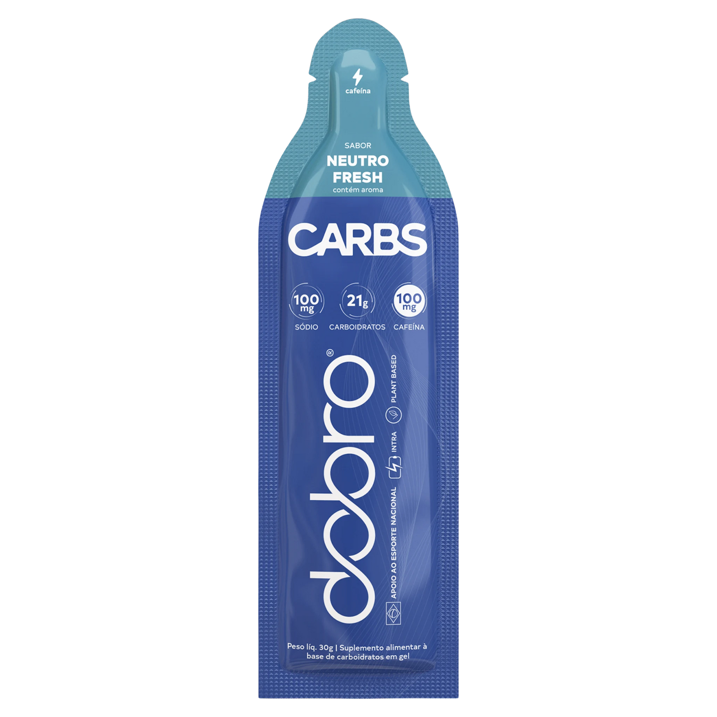 Carbs Gel DOBRO — sabor Neutro Fresh com Cafeína