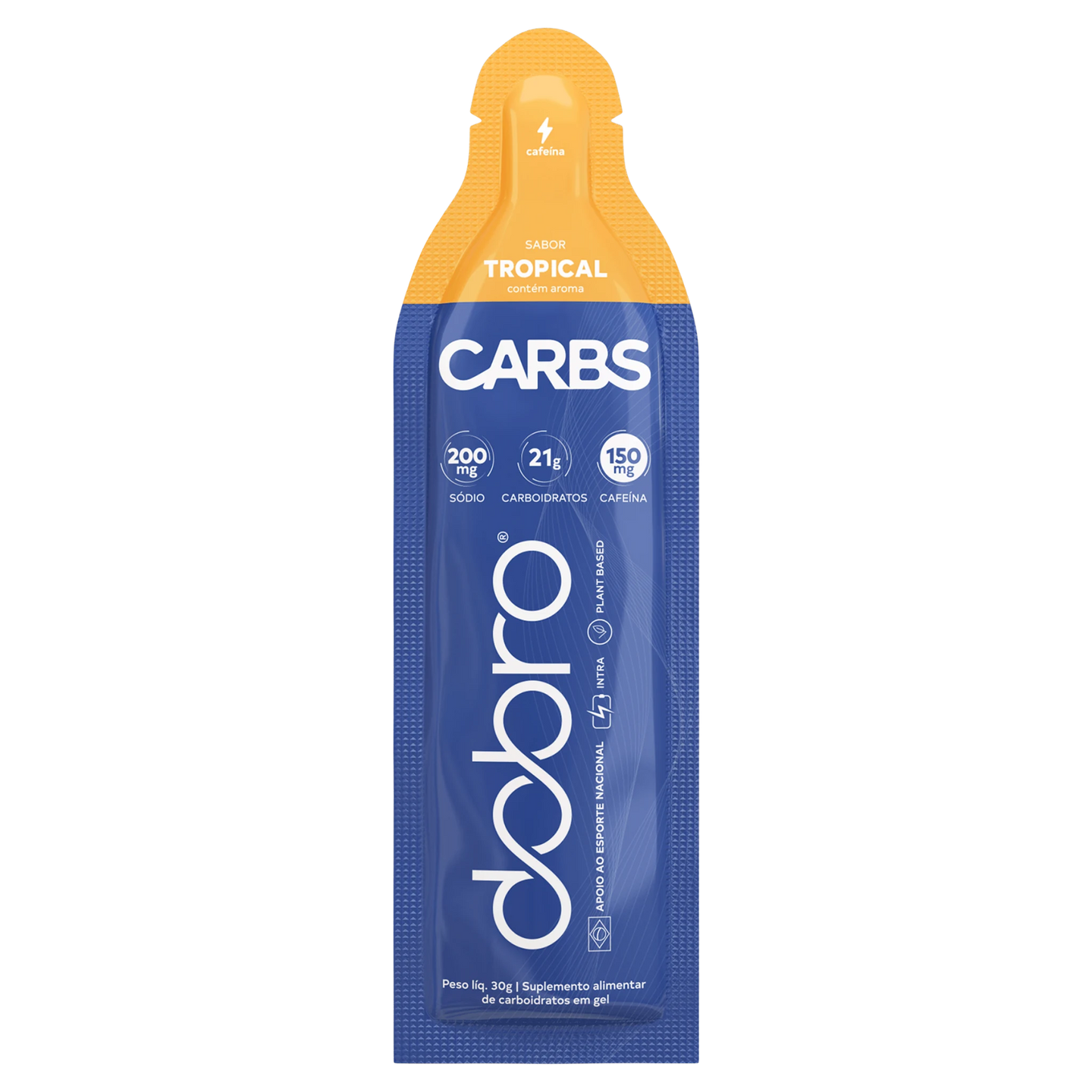 Carbs Gel DOBRO — sabor Tropical com Cafeína