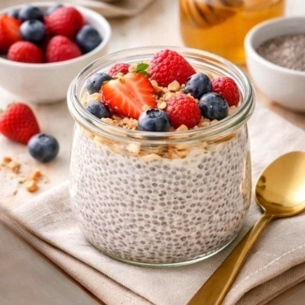 Chia Pudding Avelã Branca