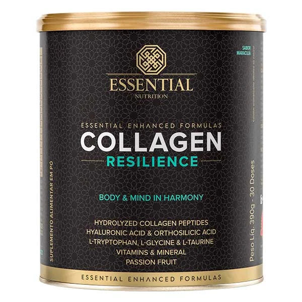 Lata de Collagen Resilience Maracujá 390g Essential Nutrition