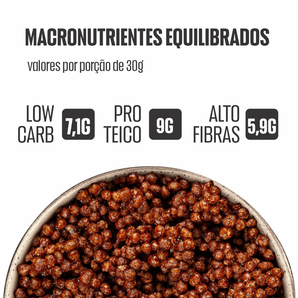 Macronutrientes do Crispies Protein por porção de 30 g