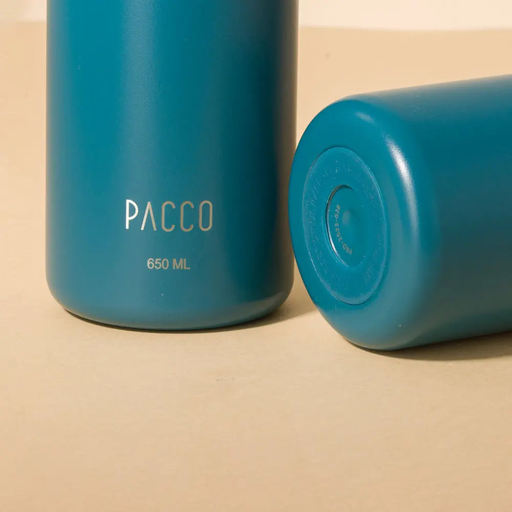 Garrafa Térmica Pacco Hydra V3 Puretaste 650 ml cor Petróleo