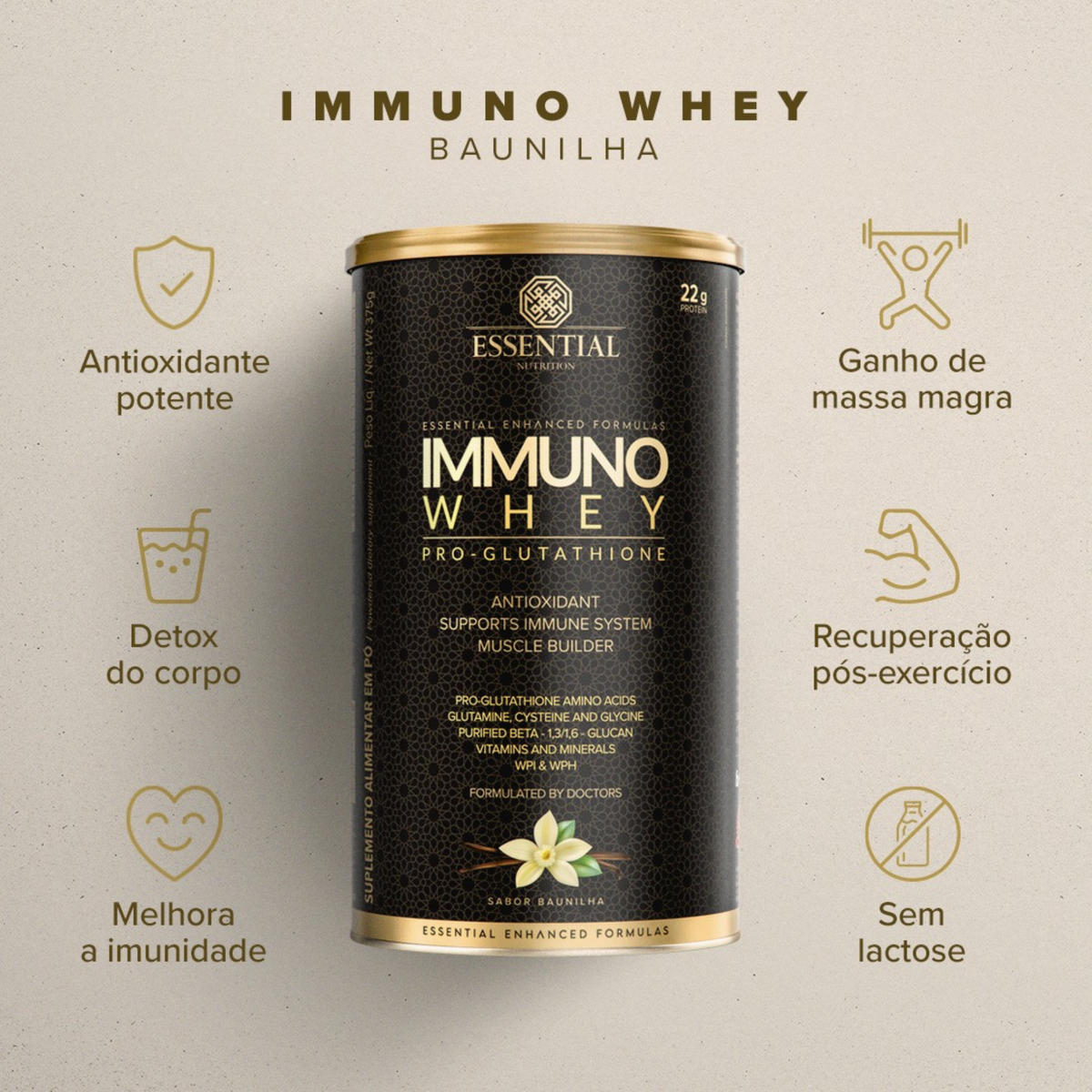 Immuno Whey Baunilha 375g