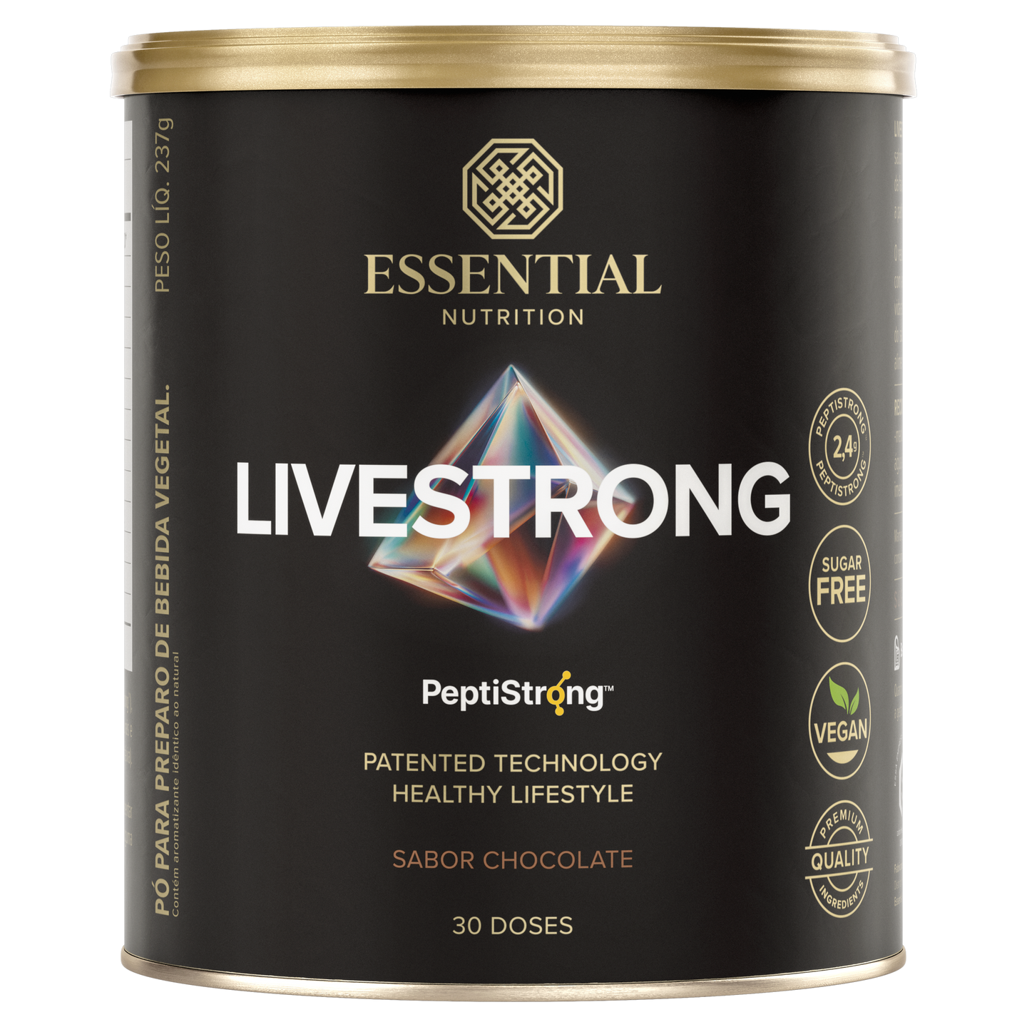 LiveStrong com PeptiStrong Essential Nutrition — Chocolate 237 g