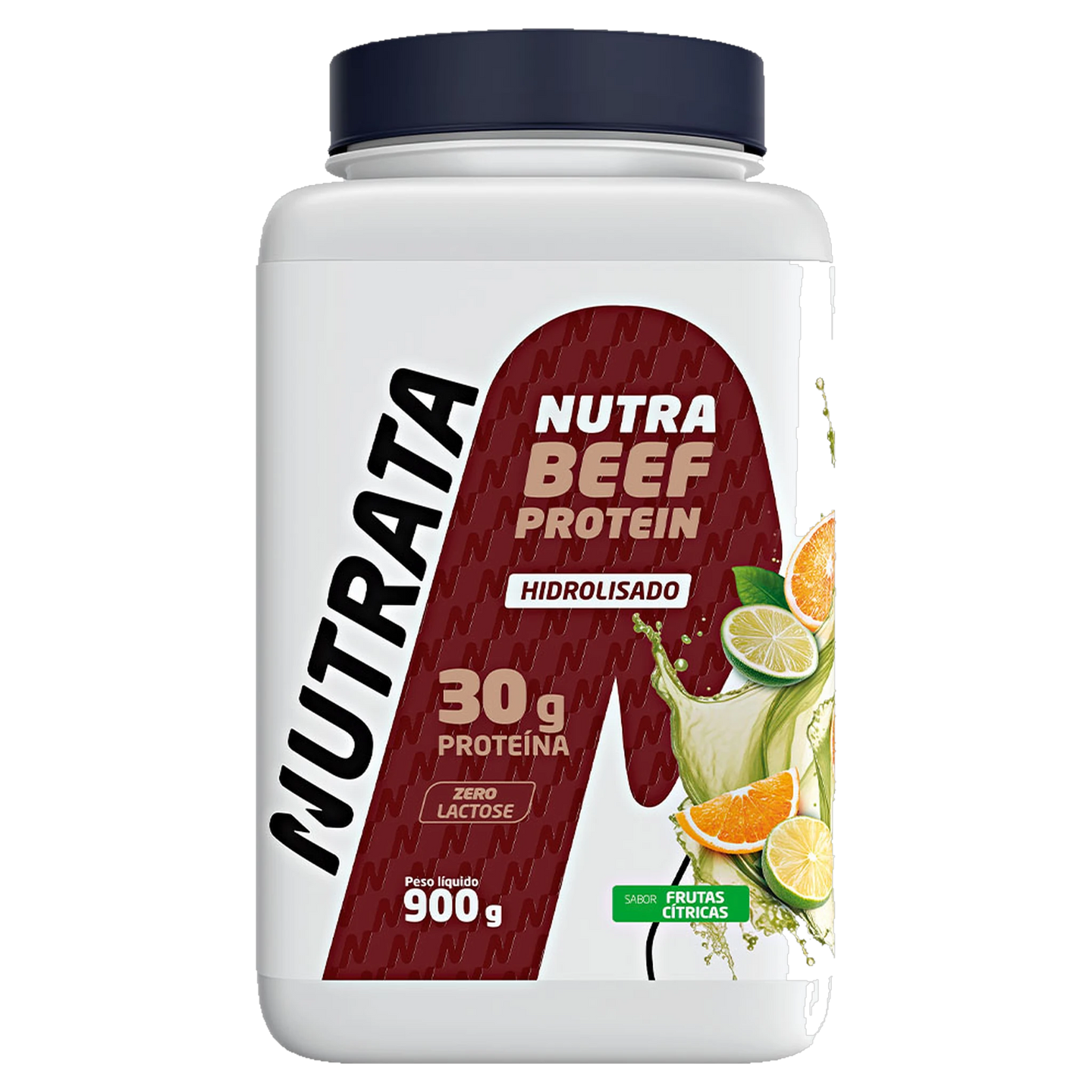 Pote de Nutra Beef Protein 900 g sabor Frutas Cítricas