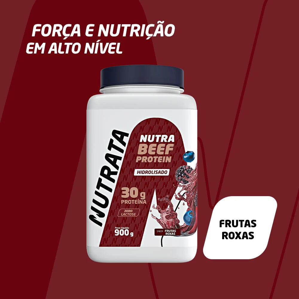 Nutra Beef Protein Frutas Roxas: força e nutrição