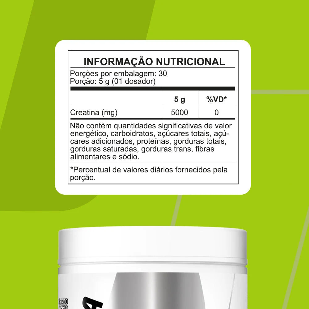 Tabela nutricional — Creatina Creapure® Nutrata