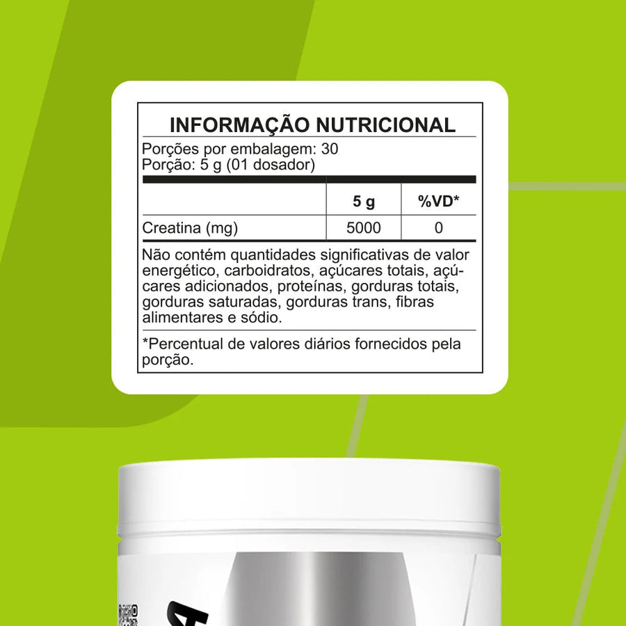 Tabela nutricional — Creatina Creapure® Nutrata