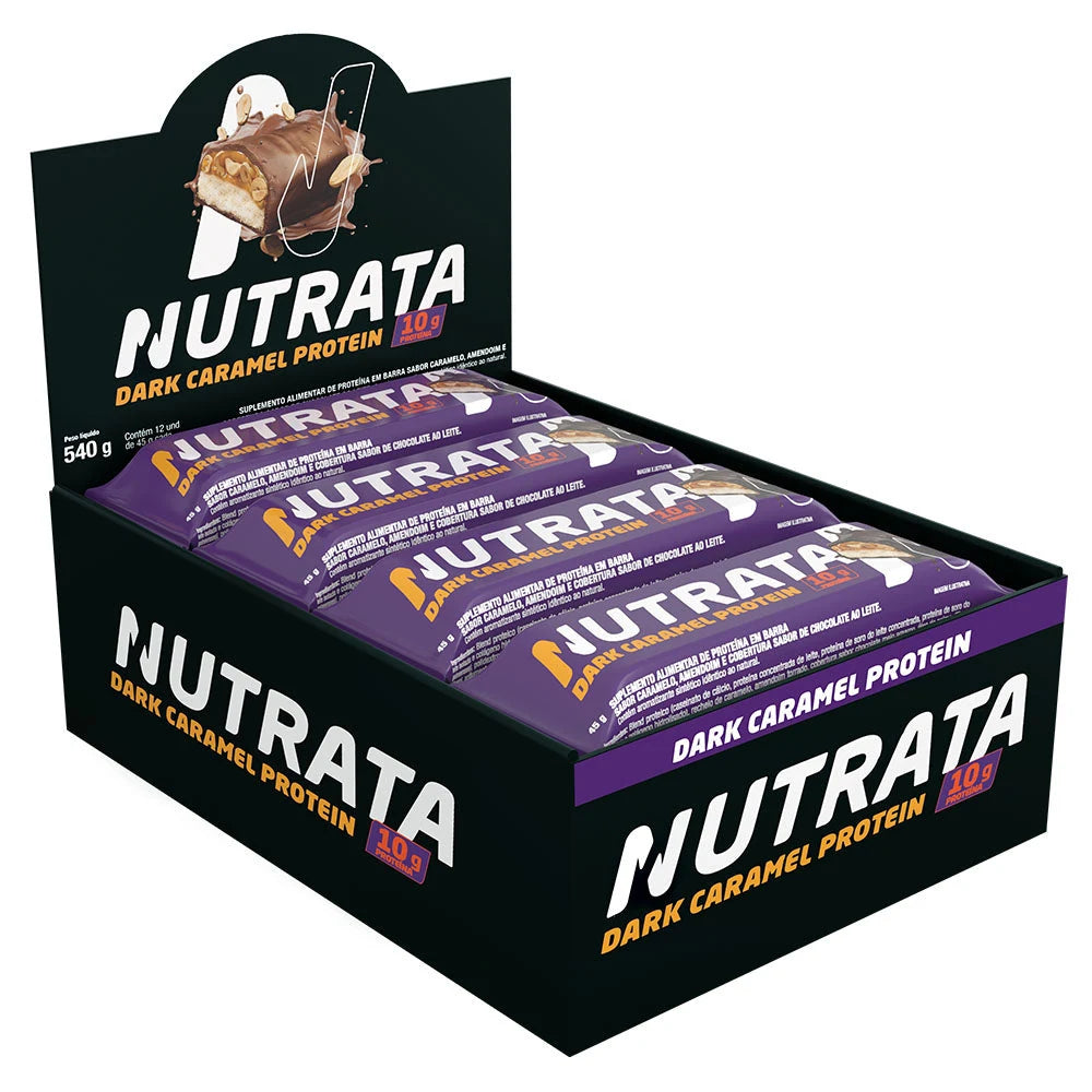 Caramel Protein Nutrata 45g (display 12) — Dark Caramel