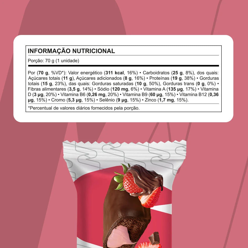 Tabela nutricional — Sensations (Chocolate com Morango)