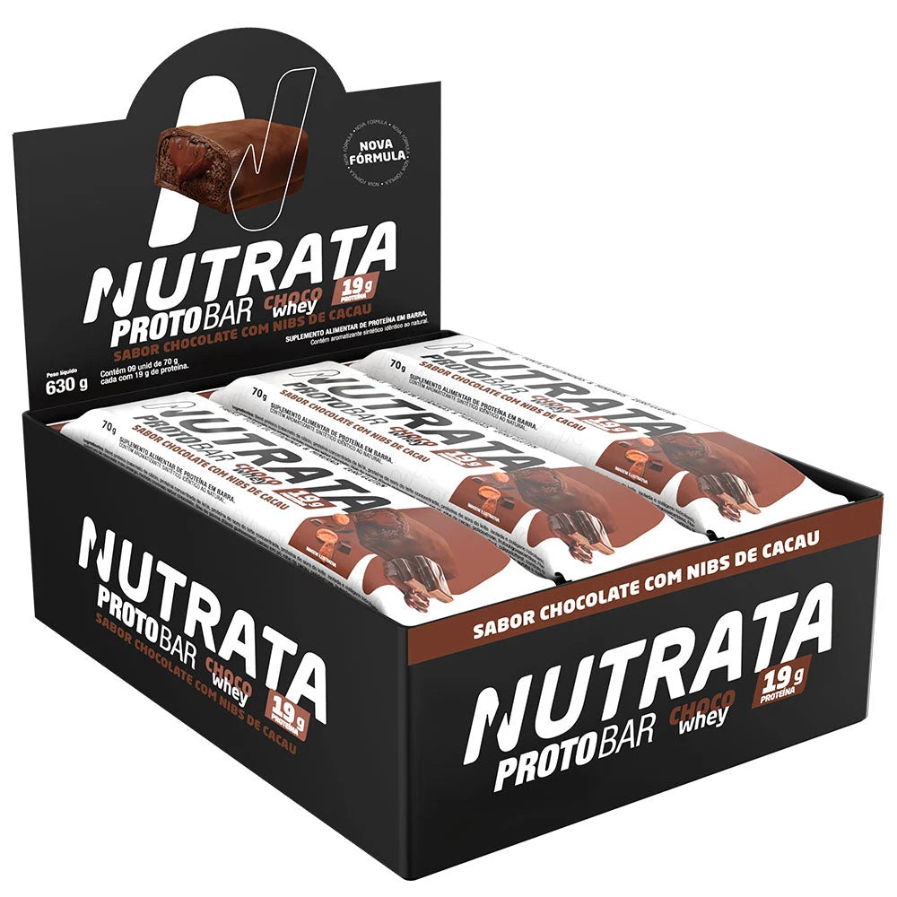 Protobar Nutrata 70g (display 8) — Choco (Meio Amargo com Nibs)